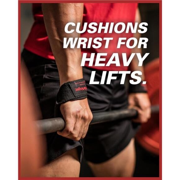 Harbinger Padded Cotton Lifting Straps with NeoTek Cushioned Wrist (Pair) - Picture 3 of 7
